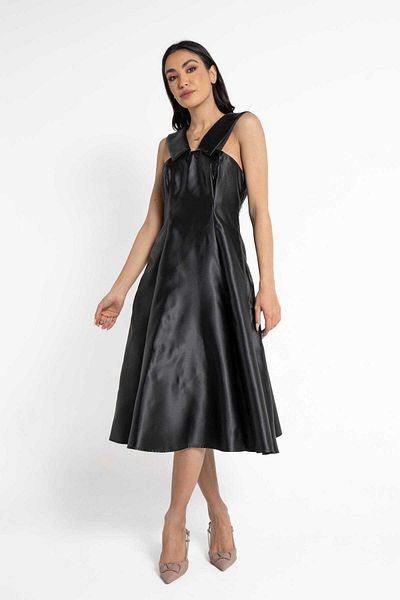 Nichii Women's Fluffy Strap Midi Dress