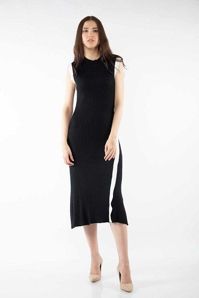 Nichii Women's Sleeveless Fitted Midi Dress in Sturdy Fabric