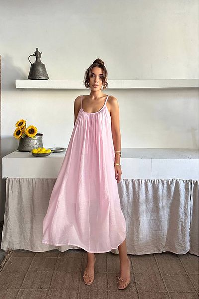 Neşeli Butik Women's Suspender Tulle Fabric Lining Summer Dress Nbg097
