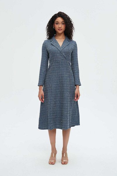 Nichii Women's Long Sleeve Midi Dress with Print