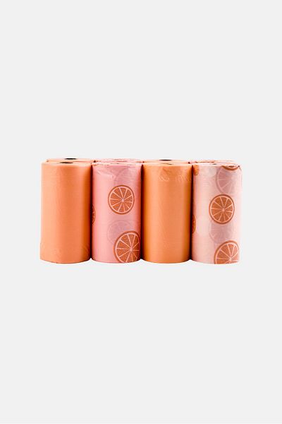 Freshbark 8 Rolls Grapefruit Scented Poo Bag, Multicolor