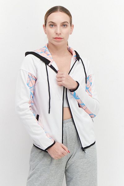 Marvel Spider-Man Women Allover Print Long Sleeve Hoodie, White