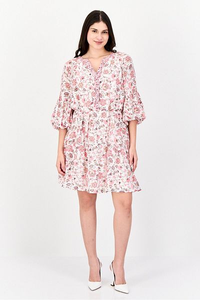 Marissa Olivia Women Floral Print Mini Dress, Multicolor