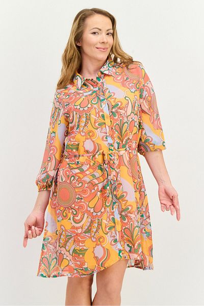 Marissa Olivia Women Paisley Pattern Midi Dress, Mauve