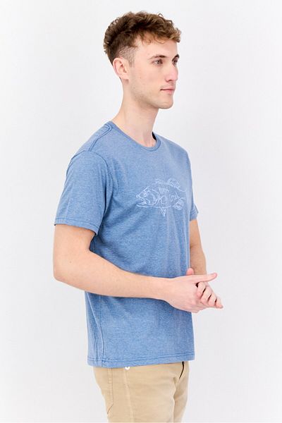 Horizon by Bass Creek Outfitters Men Crew Neck Short Sleeves Graphic Print T-Shirt, Blue