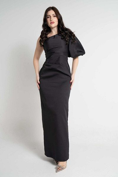 Nichii Women's Short Sleeve Off-Shoulder Maxi Dress