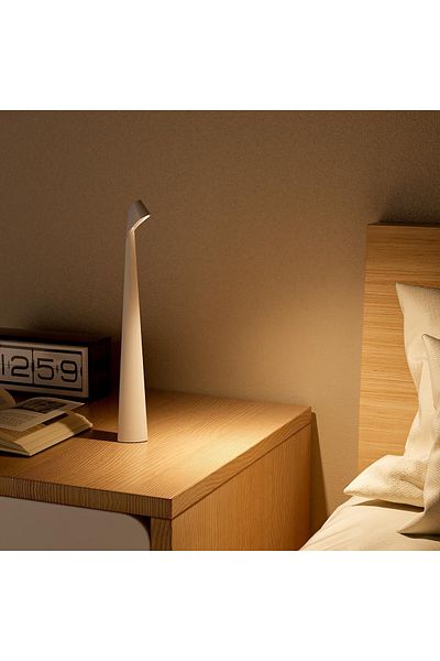 Tescomak Rechargeable LED table lamp with 3 brightness levels, white