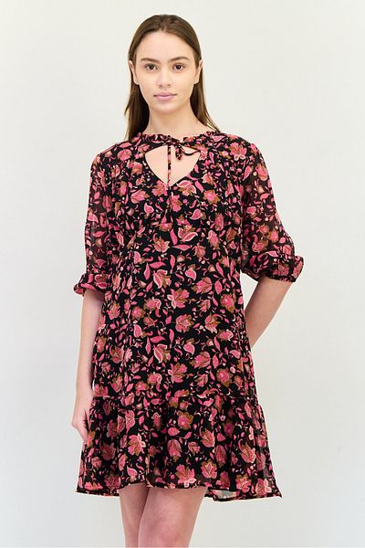 Marissa Olivia Women Floral Print Mini Dress, Multicolor