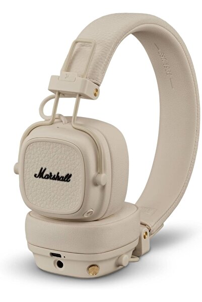 Marshall Major V Bluetooth Headphones - Foldable Wireless (Cream)