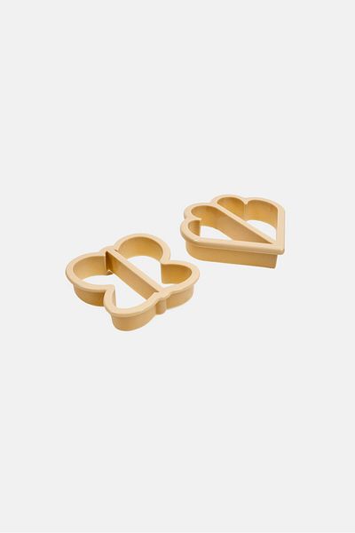BEBEHOME Heart And Butterfly Shape Sandwich Cutters, Beige