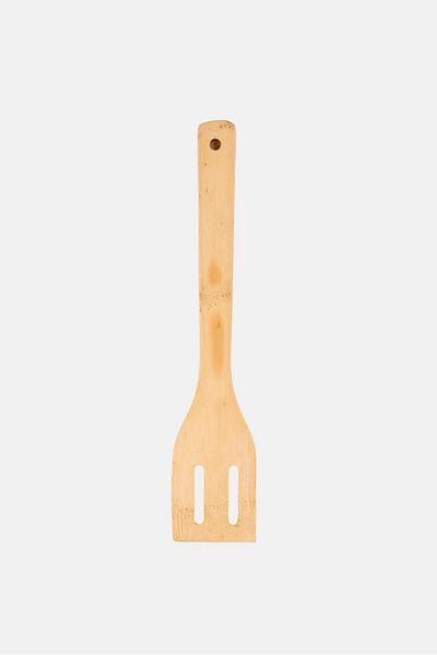 KE Home Bamboo Slotted Spactula, Beige