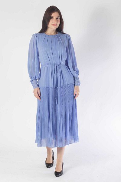 Nichii Women's Long Sleeve Midi Dress with Tie