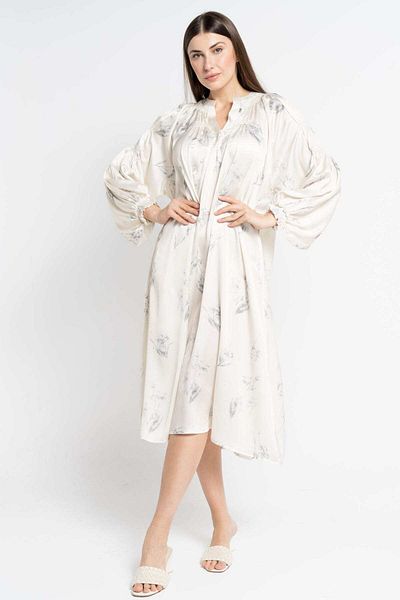 Nichii Women's Long Sleeve Printed Midi Dress