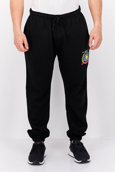 CROOKS CASTLES Men Regular Fit Graphic Sweatpants, Black