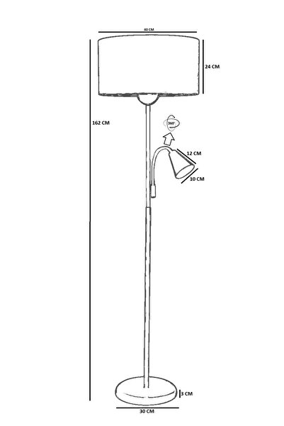 Lumexx DEVİN ESKİTME LAMBADER SİLİNDİR KOYU HASIR ABAJURLU