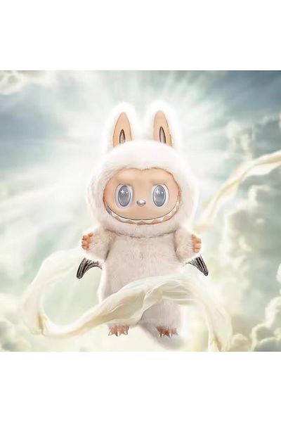 Otantik Home Angel Leader Cute Labubu Plush Blind Box Bag Pendant Zimomo Black White Angel Doll Keychain