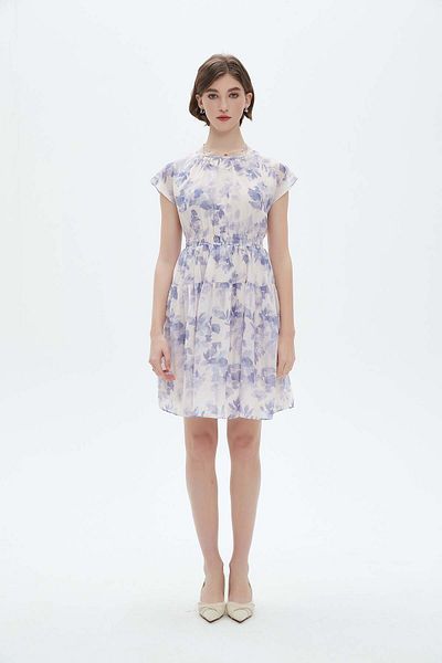 Nichii Ruffled Short Sleeve Floral Dress