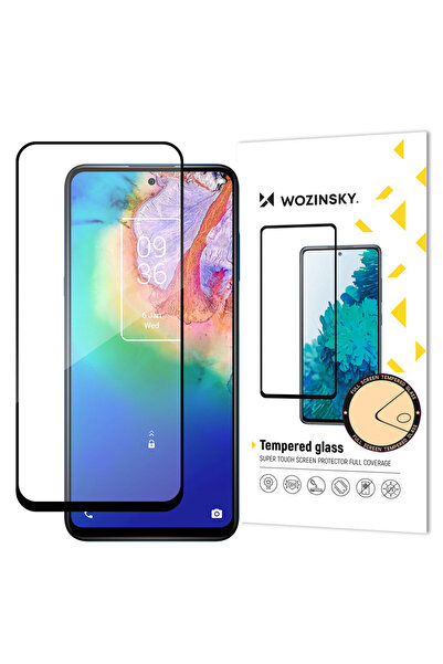 WOZINSKY Protector de ecran complet TCL 20 5G, sticlă securizată durabilă 9H,...