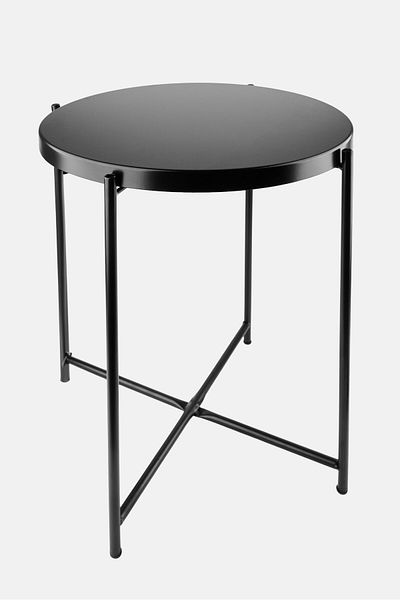 BEBEHOME Round Tray Table, Black