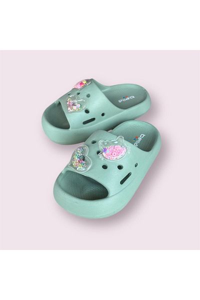 AkınalBella Girl Child Light Orthopedic Sole Sticker Pool Beach Daily Slippers