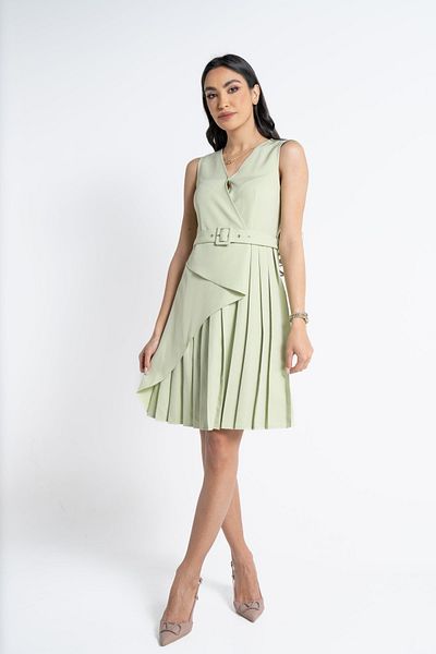 Nichii Classic Short Pleated Dress without Sleeves