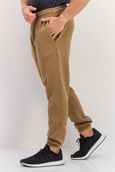 CROOKS CASTLES Men Regular Fit Brand Logo Jogger Pants, Brown