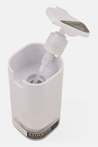 Bath Bliss Acrylic Contemporary Design Soap Dispenser, White