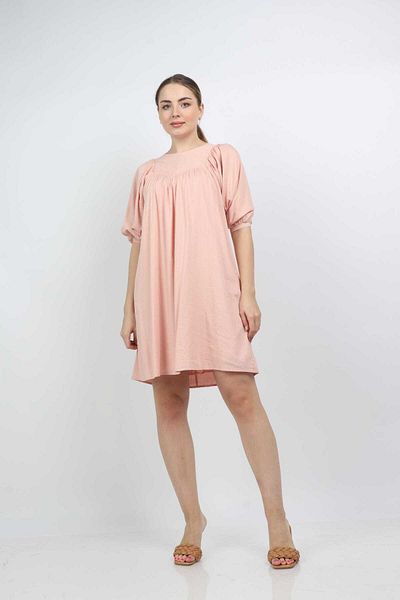 Nichii Women's Solid Short Dress with 3/4 Sleeves