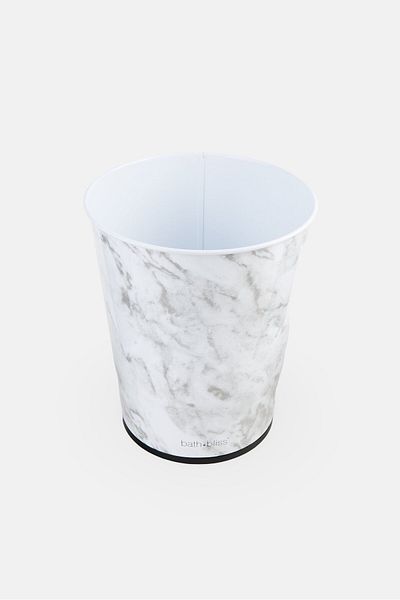 Bath Bliss Stainless Steel Marble Printed Waste Bin 5 L, Multicolor