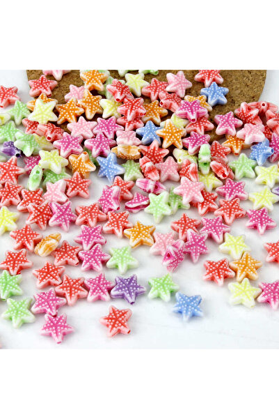 Starfish Shaped Colored Beads 500 Pieces