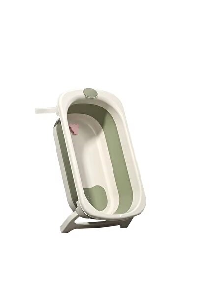 Little Mom Cadita pliabila cu senzor de temperatura Little Mom Green