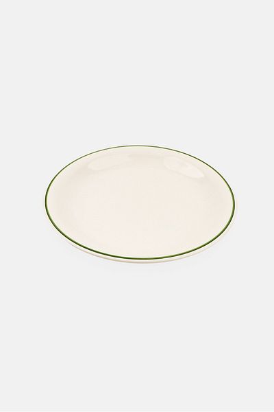 Muy Mucho Vivo Ceramic Flat Plate, White