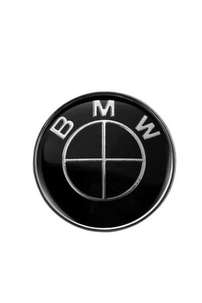 BMW Set de două embleme pentru capotă/portbagaj, 82 mm și 74 mm, negre