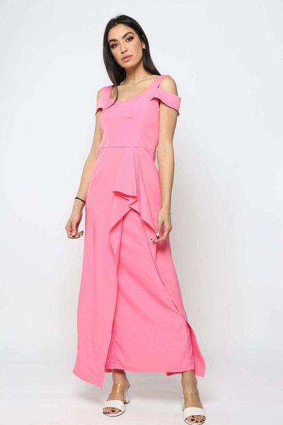 Nichii Backless Long Dress with Shoulder Straps