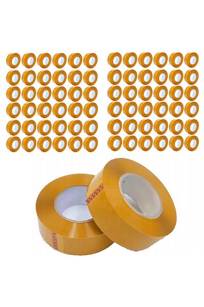 Rosfix 72x Taśma pakowa żółta 48 mm x 50 mm