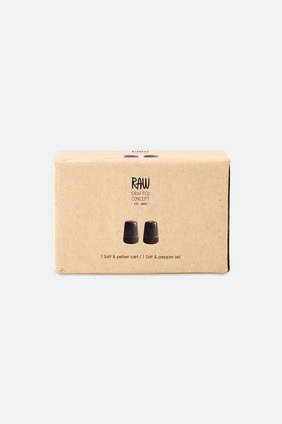 RAW Crafted Concept 2Pcs Salt And Pepper Set, Black