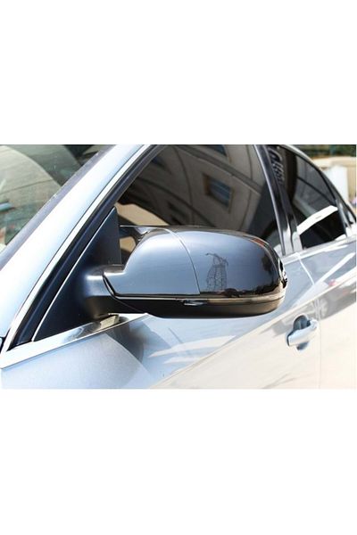 DELUXETUNING Capace oglinda compatibile cu Audi A3 8P 2003-2007 Negru Lucios
