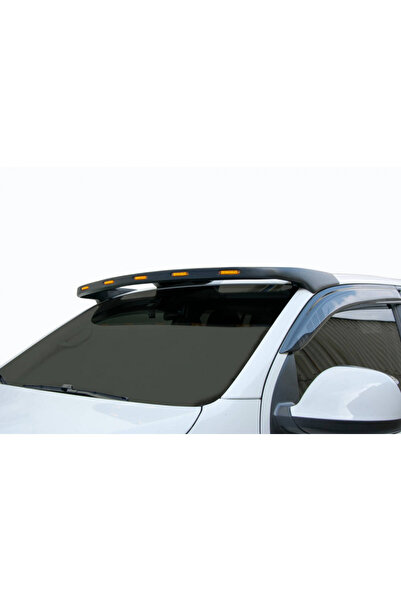 DELUXETUNING Parasolar parbriz compatibil cu VW Amarok 2010-> , cu leduri incluse, fibra, negru mat