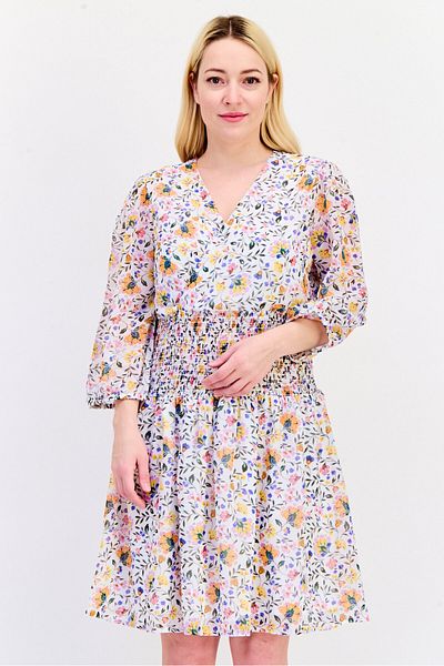 Marissa Olivia Women Floral Print Mini Dress, Multicolor