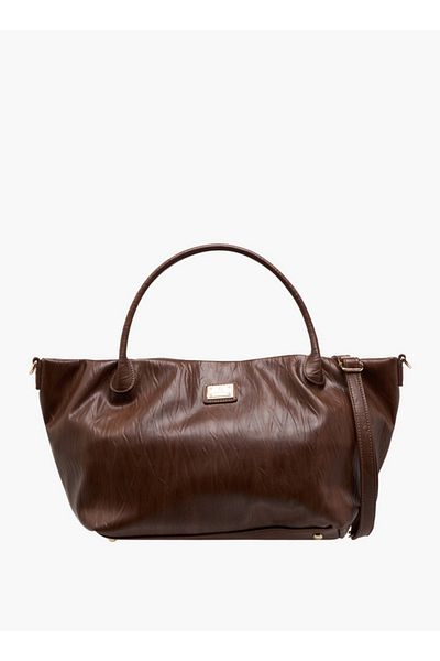 Flora Bella by Shoexpress Flora Bella Textured Tote Bag with Double Handle and Detachable Shoulder Strap