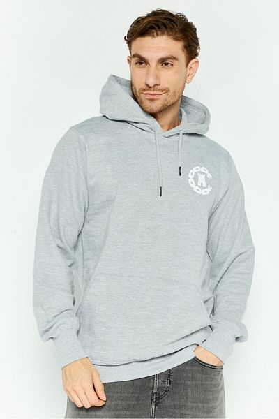 CROOKS CASTLES Men Hooded Long Sleeves Brand Logo Sweatshirt, Light Grey