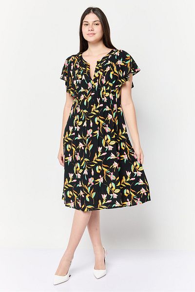 Marissa Olivia Women Floral Print Midi Dress, Multicolor