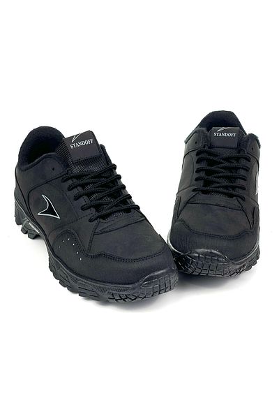 KAJILA Men's Black Gray Water and Cold Resistant Winter Outdoor Shoes