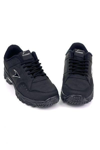 KAJILA Men's Black and White Water and Cold Resistant Winter Outdoor Shoes