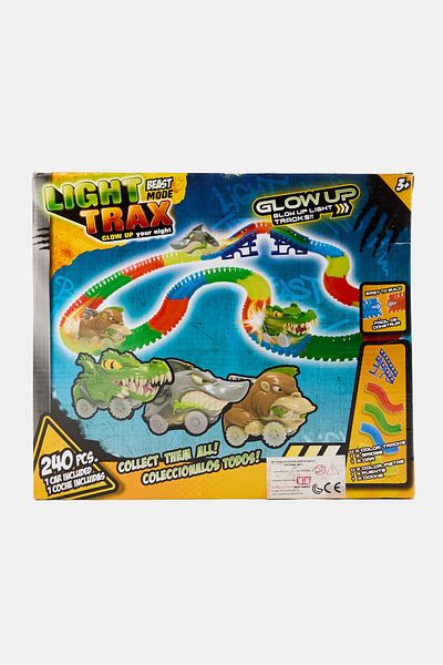 Happyline Happy Line Flexible Track And 240 Pcs With Bridge And 1 Animal Car, Assorted