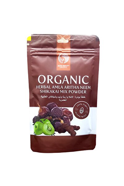 ZEINA BEAUTY مسحوق مزيج الأعشاب العضوية من الأملا والأريثا والنيم والشيكاكاي ...