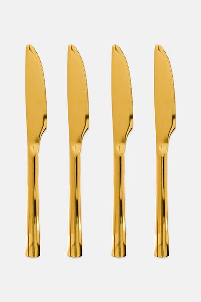 RAW Crafted Concept 4 Pieces Stainless Knife 22,5 cm, Gold
