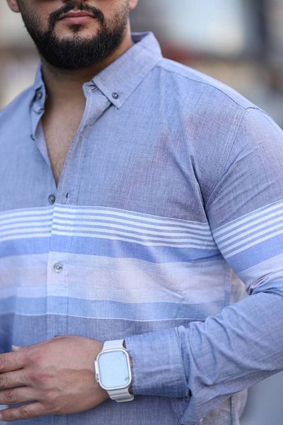 Klothy Men's Long Sleeve Panel Shirt 2400-6