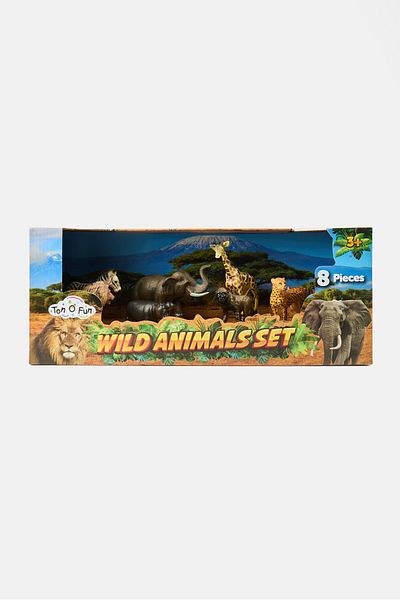 Ton O' Fun 8 Pieces Wild Animals Set