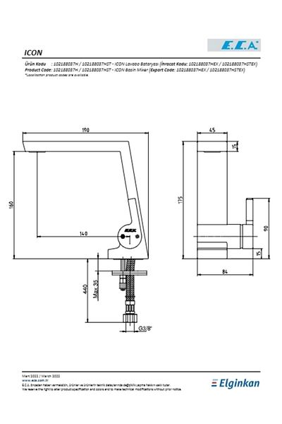 Eca İcon Sink Faucet